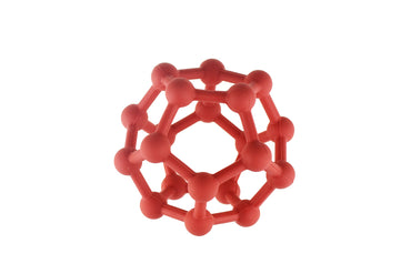 SILICONE ATOMIC TEETHER GRIP BALL-RED