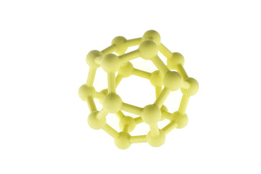 SILICONE ATOMIC TEETHER GRIP BALL-YELLOW