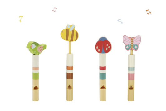 SPRING ANIMALS SLIDE WHISTLE SET OF 4