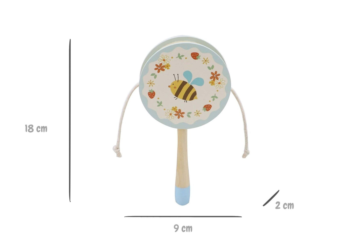 WOODEN SPRING INSECT TWIST DRUM SET OF 2