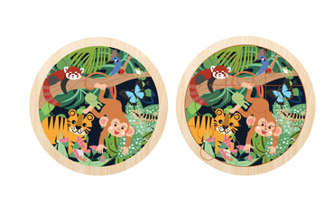 WILD BUDDIES 9PC ROUND JIGSAW PUZZLE CHEEKY MONKEY