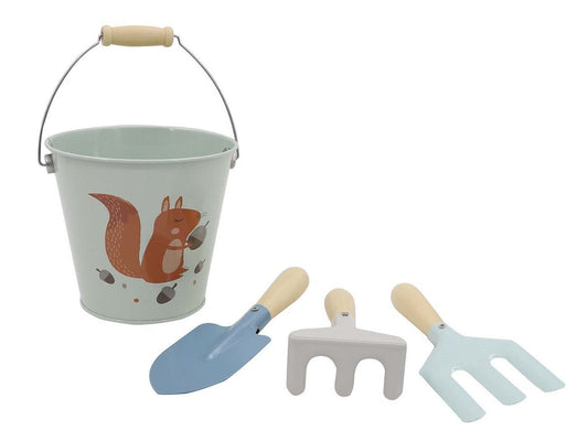 CALM & BREEZY KIDS GARDEN TOOL 4PCS SET BLUE - Bamboo Sprout