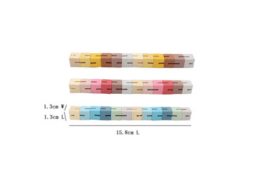 Calm & Breezy Twist & Lock Blocks set of 3 by Kaper Kidz, colorful interlocking building blocks for children.