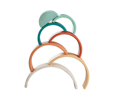 CALM & BREEZY WOODEN STACKING RAINBOW TERRACOTTA - Bamboo Sprout
