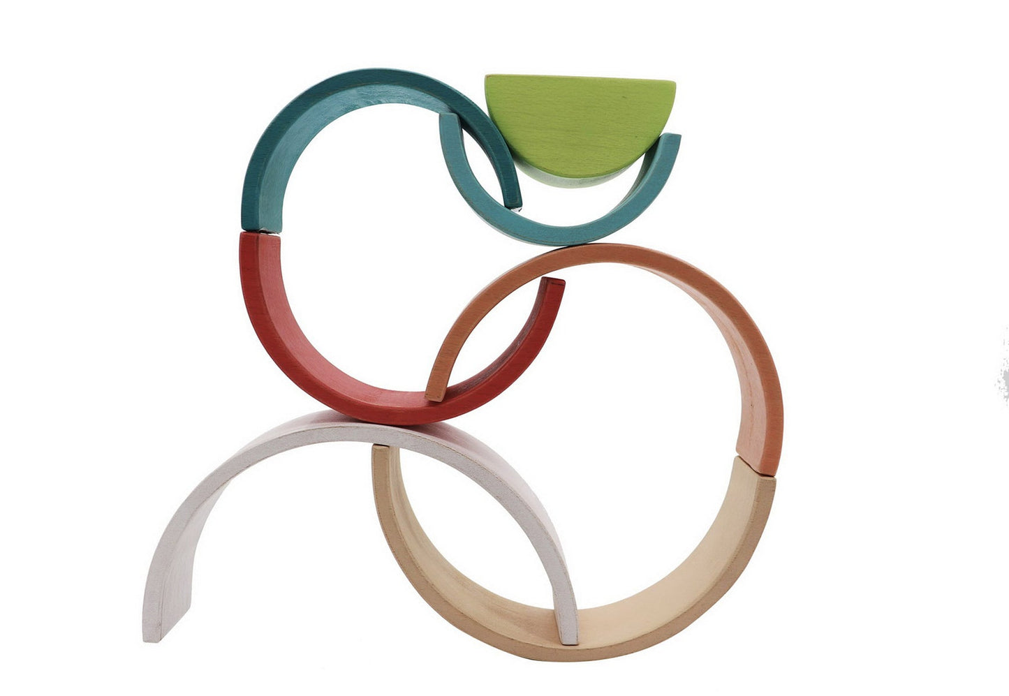 CALM & BREEZY WOODEN STACKING RAINBOW TERRACOTTA - Bamboo Sprout