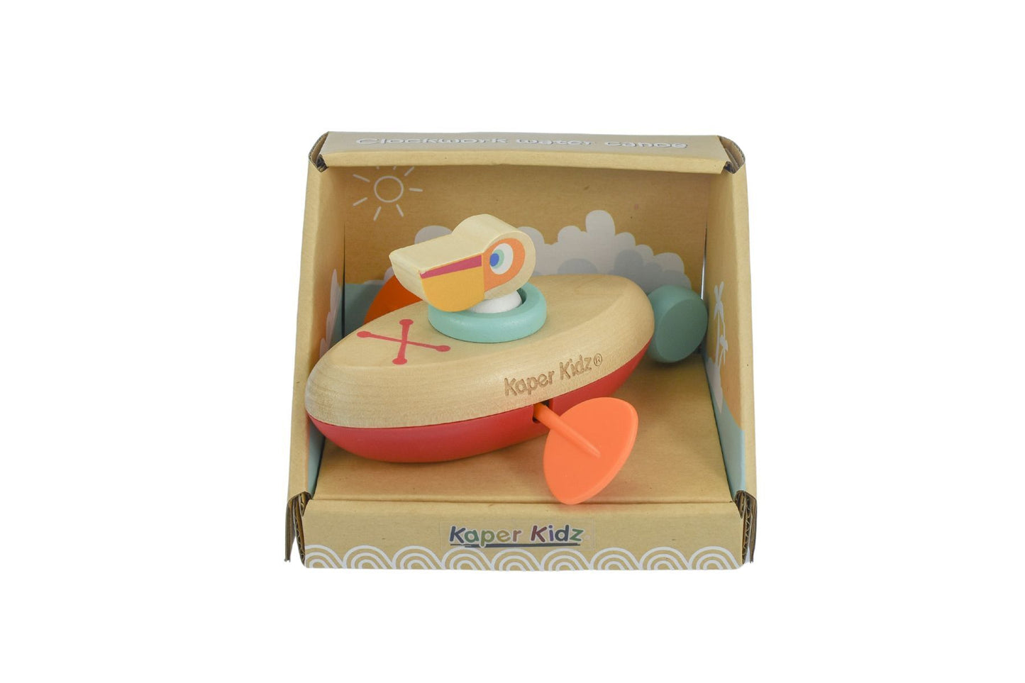 ANIMAL CANOE PULL STRING PELICAN WATER BATH TOY - Bamboo Sprout