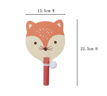 WOODEN ANIMAL PADDLE BALL GAME SET OF 4 - Bamboo Sprout