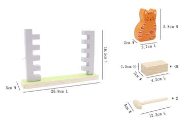 BLOCKS WOODEN JENGA WALL BOARD GAME - Bamboo Sprout