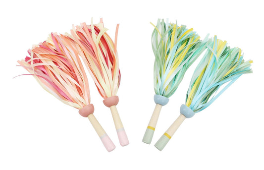 WOODEN CHEER POM POMS 2 PAIRS - Bamboo Sprout