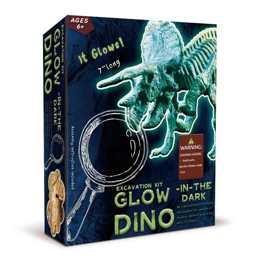 GLOW IN THE DARK TRICERATOPS EXCAVATION KIT - Bamboo Sprout