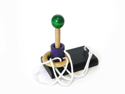 GREEN TOWER RING BRAINTEASER PUZZLE - Bamboo Sprout