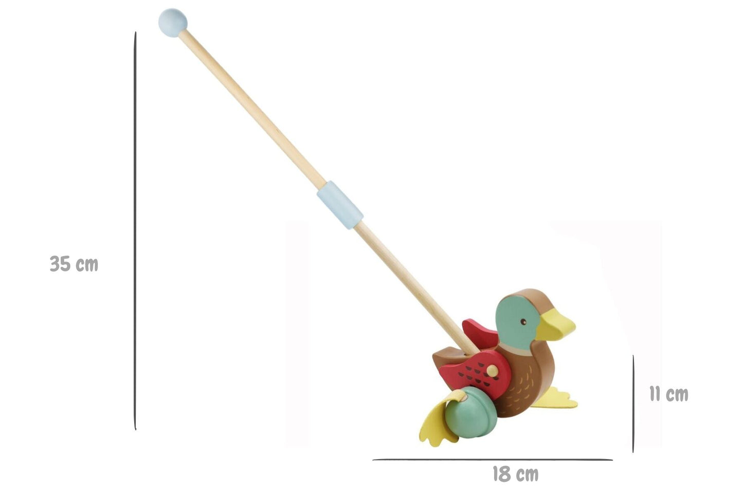 WOODEN MALLARD DUCK PUSH A LONG - Bamboo Sprout