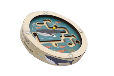 Double-sided Ocean Maze disc by Kaper Kidz with colorful ocean-themed maze designs for kids to explore and solve.