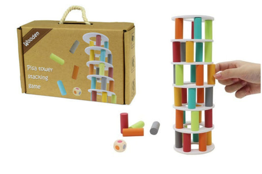 WOODEN PISA TOWER BALANCING GAME - Bamboo Sprout
