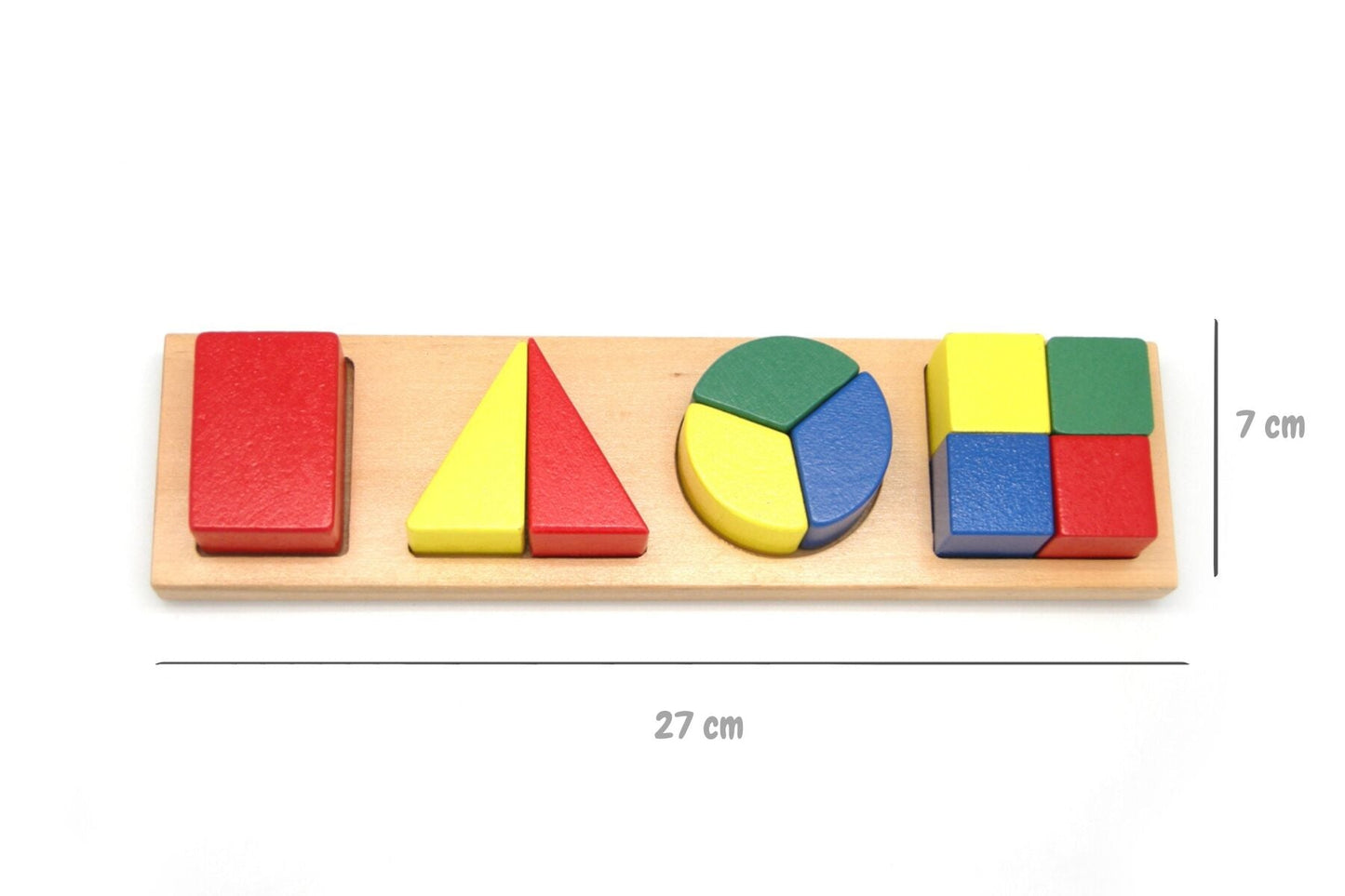 WOODEN SHAPE & FRACTION PUZZLE - Bamboo Sprout