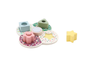WOODEN SHAPE SORTER WITH ACTIVITY BLOCKS - Bamboo Sprout