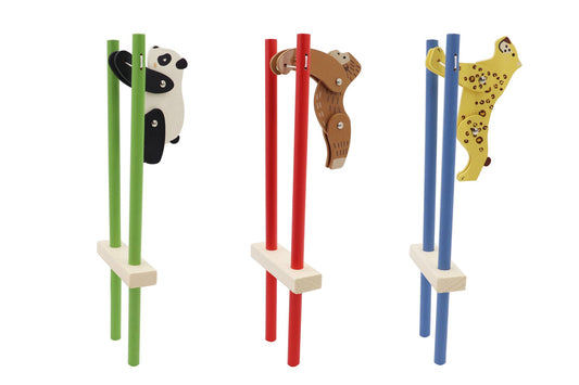 WOODEN TRAPEZE ANIMAL SET OF 3 - Bamboo Sprout