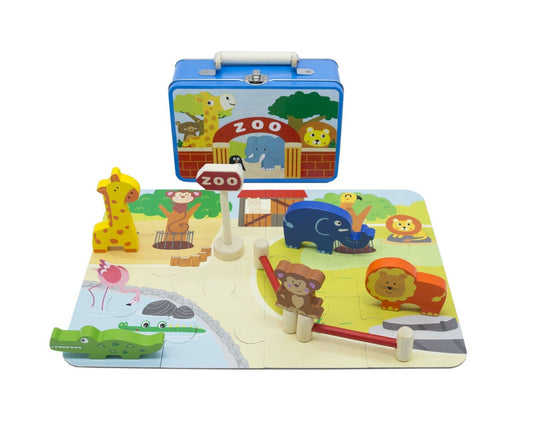 ZOO PLAYSET IN TIN CASE - Bamboo Sprout
