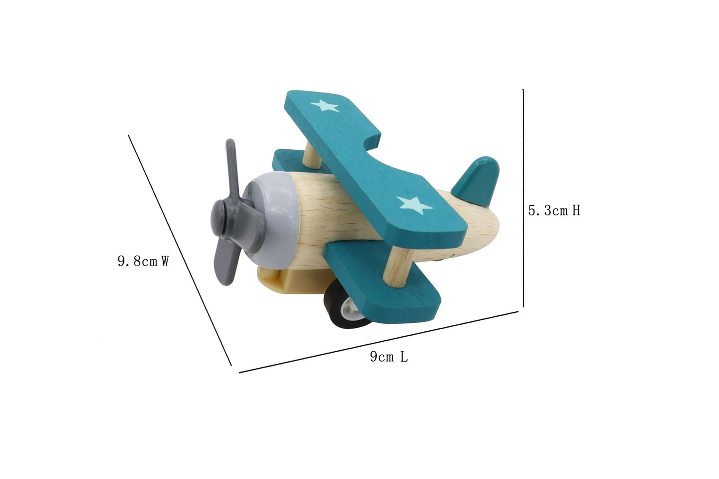 RETRO PULL BACK BIPLANE GREEN - Bamboo Sprout