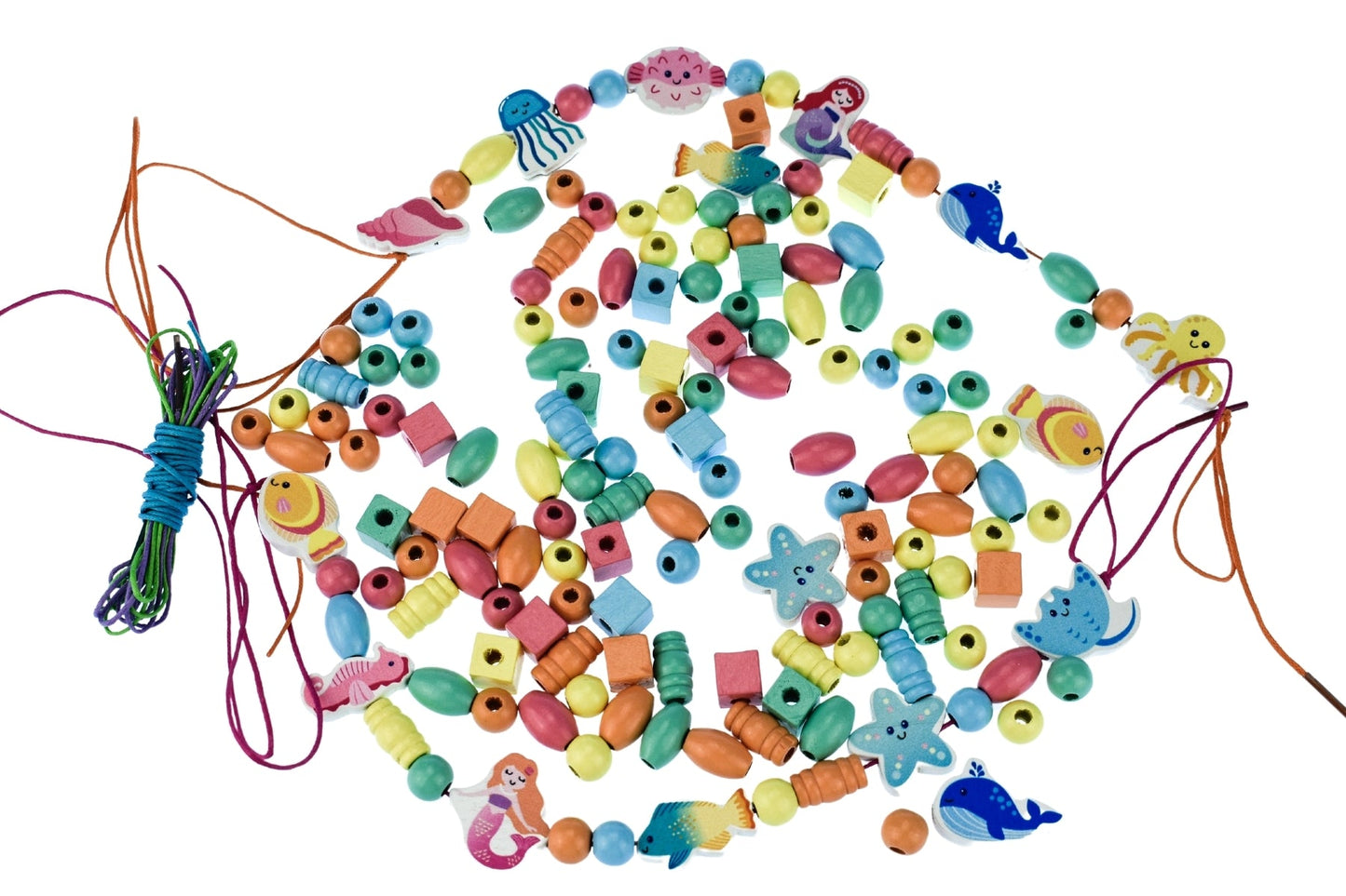 Sea Sirens Bead Kit by Kaper Kidz, a colorful peg and tray puzzle set featuring sea siren designs for kids' educational play.