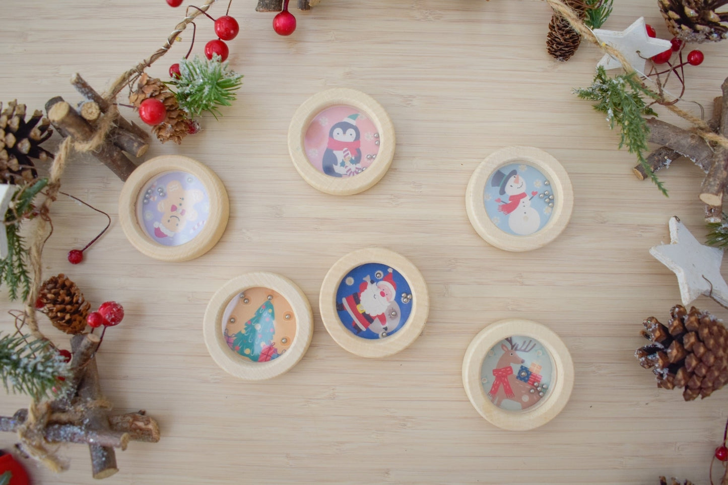 CHRISTMAS BALANCE BALL GAME SET OF 6PCS - Bamboo Sprout