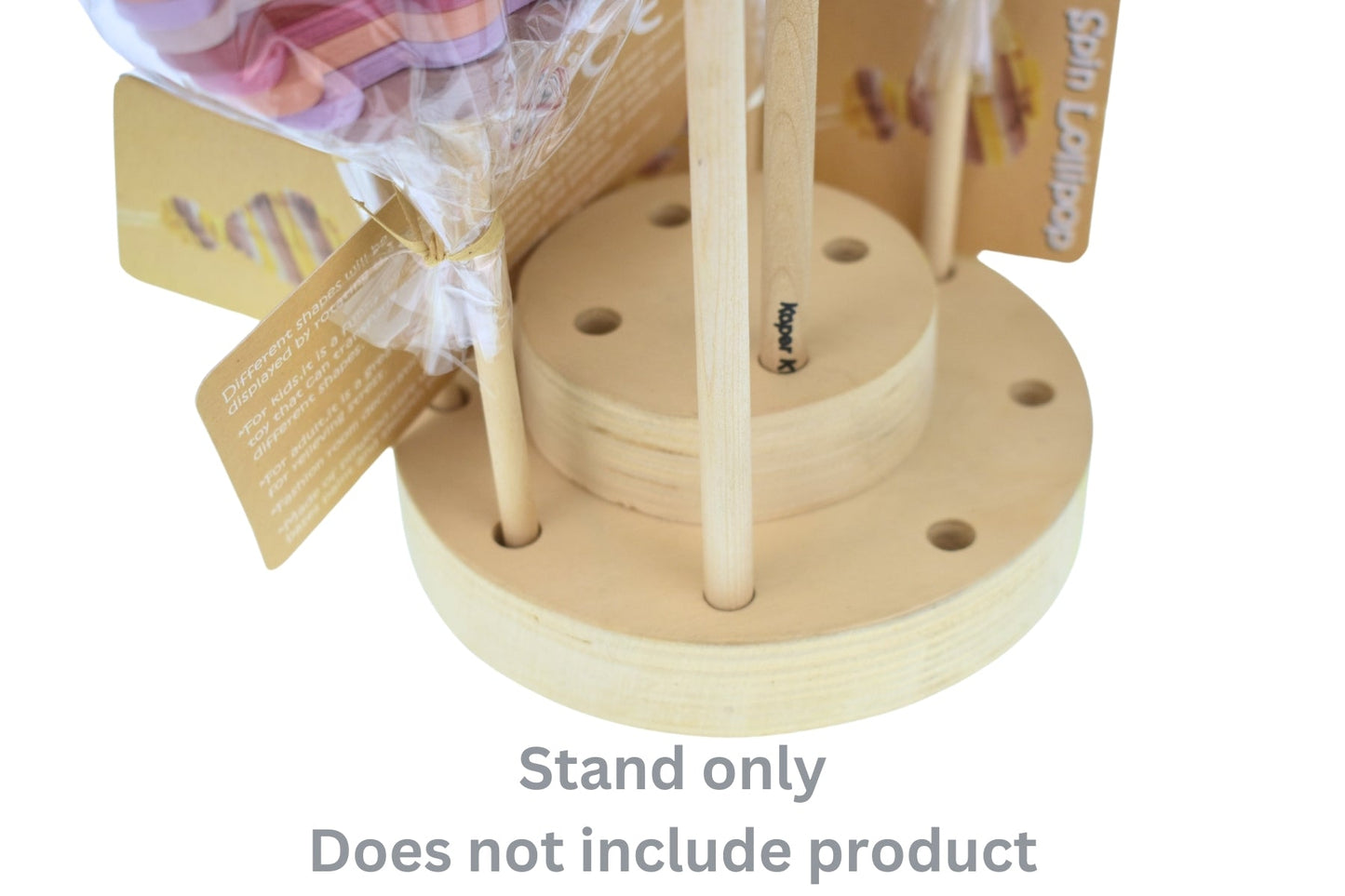WOODEN ROUND STAND WITH 12 HOLES - Bamboo Sprout