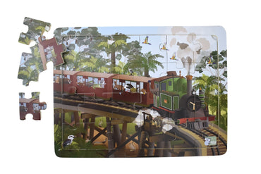 ALL ABOARD AUSTRALIAN ANIMALS 24 - PIECE TRAIN JIGSAW PUZZLE - Bamboo Sprout