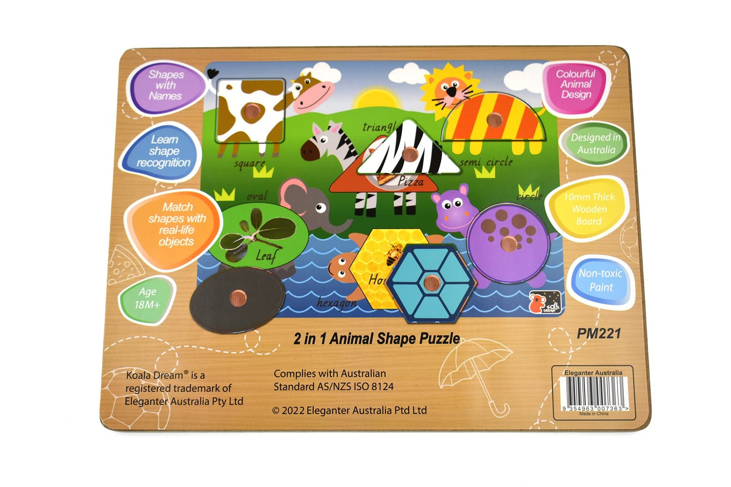 2 IN 1 ANIMAL SHAPE PEG PUZZLE - Bamboo Sprout