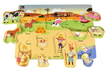 2 IN 1 AUSTRALIAN FARM PEG PUZZLE - Bamboo Sprout