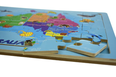 2 IN 1 AUSTRALIAN MAP JIGSAW PUZZLE 24PCS - Bamboo Sprout