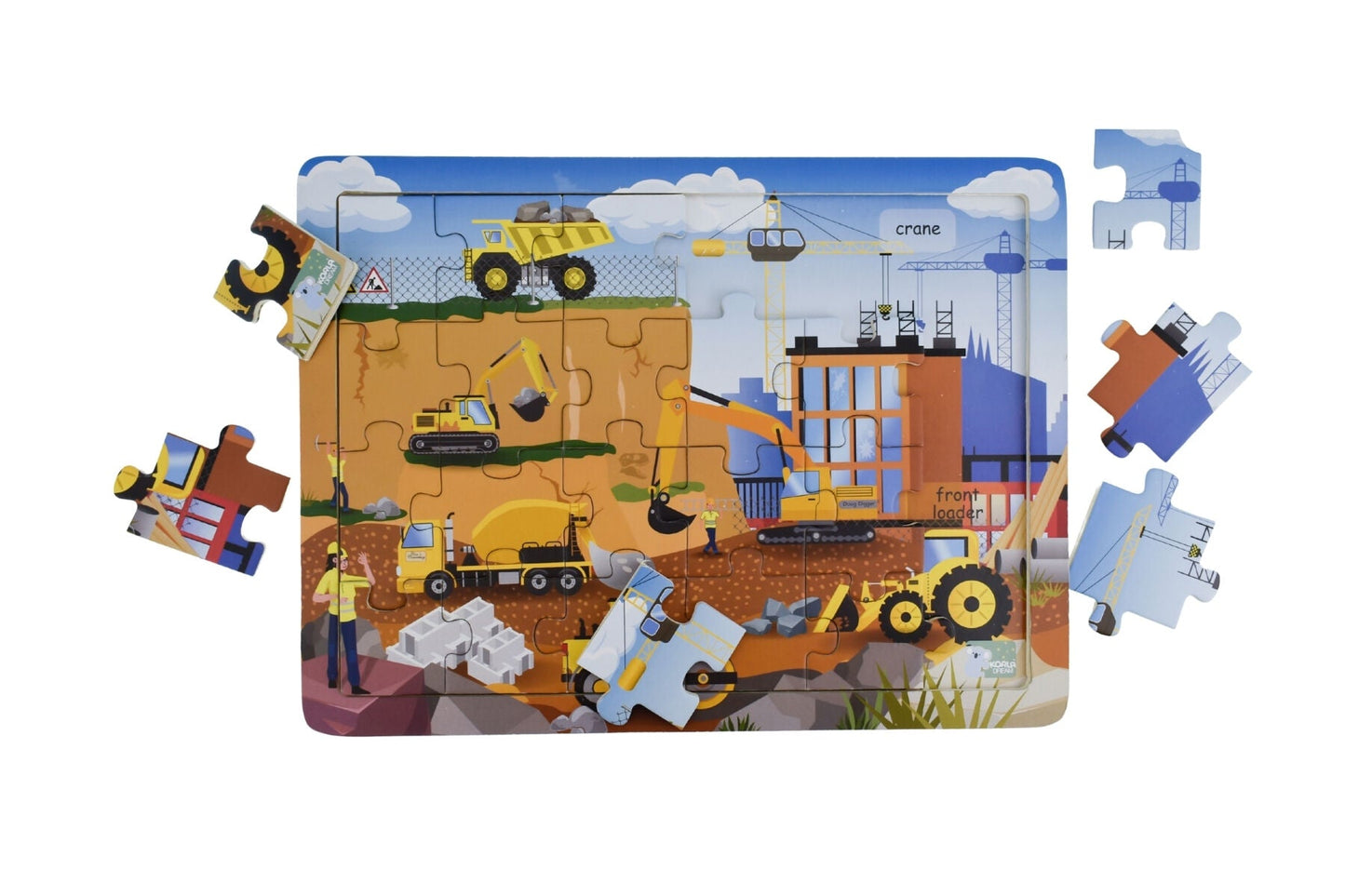 CONSTRUCTION SITE JIGSAW PUZZLE 24PCS - Bamboo Sprout