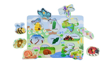 2 IN 1 INSECTS AND THEIR HOMES PEG PUZZLE - Bamboo Sprout