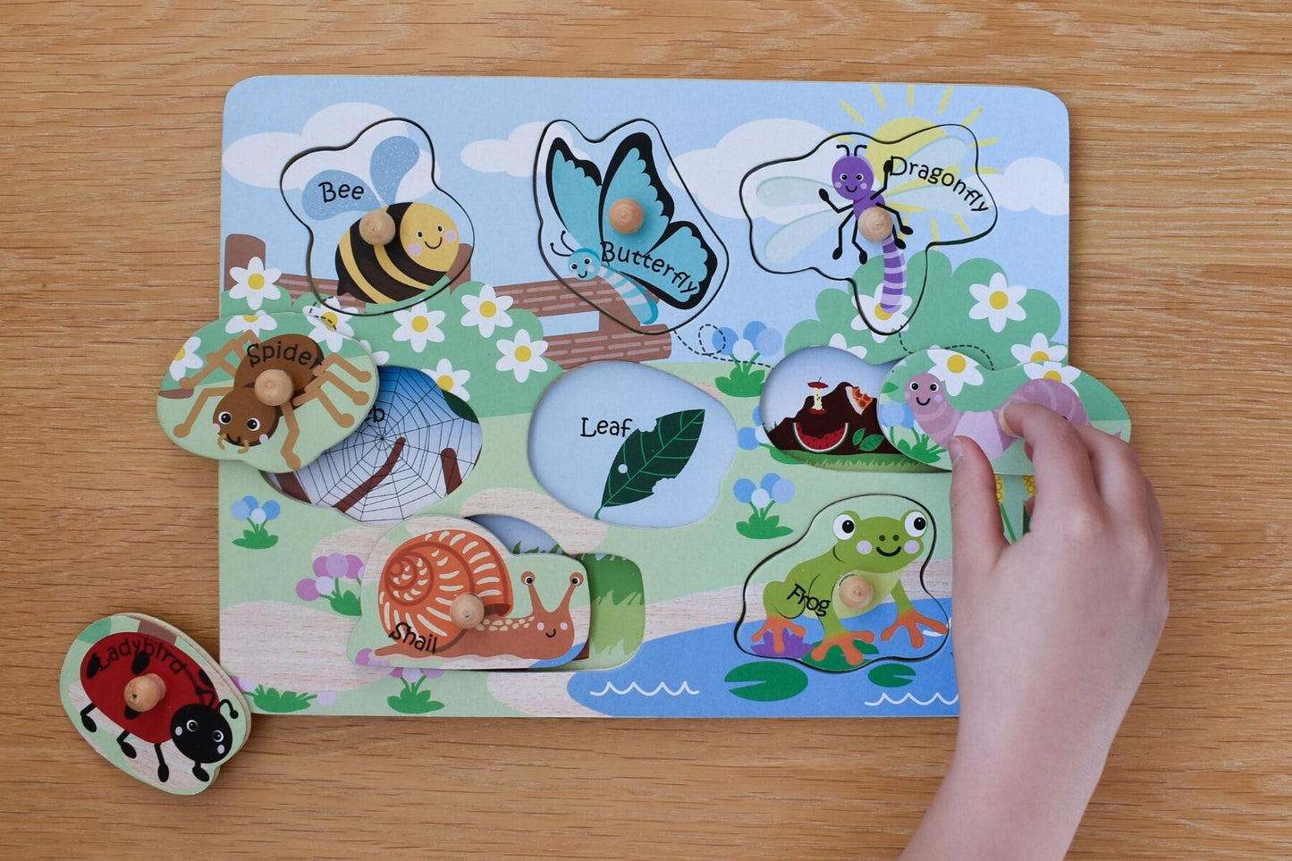 2 IN 1 INSECTS AND THEIR HOMES PEG PUZZLE - Bamboo Sprout