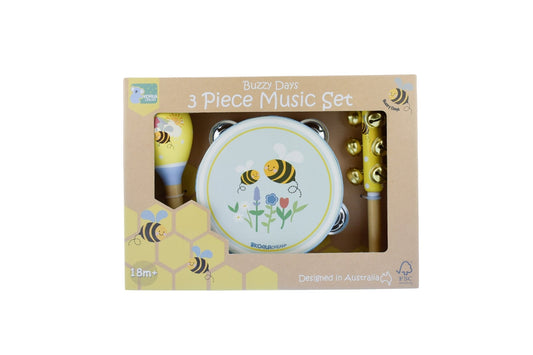 BUZZY DAYS BEE 3PCS MUSICAL SET - Bamboo Sprout