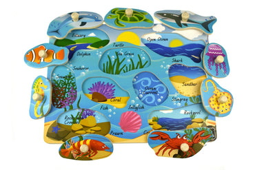 2 IN 1 SEA ANIMAL PEG PUZZLE - Bamboo Sprout