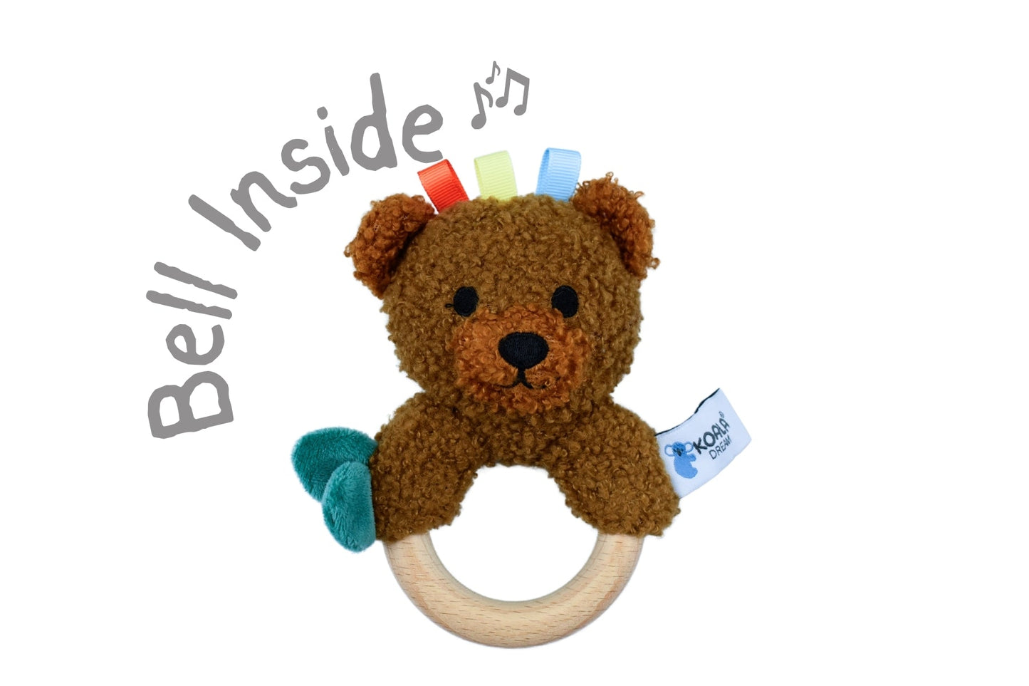 SNUGGLE BUDDY MAPLE BEAR WOODEN RING RATTLE - Bamboo Sprout