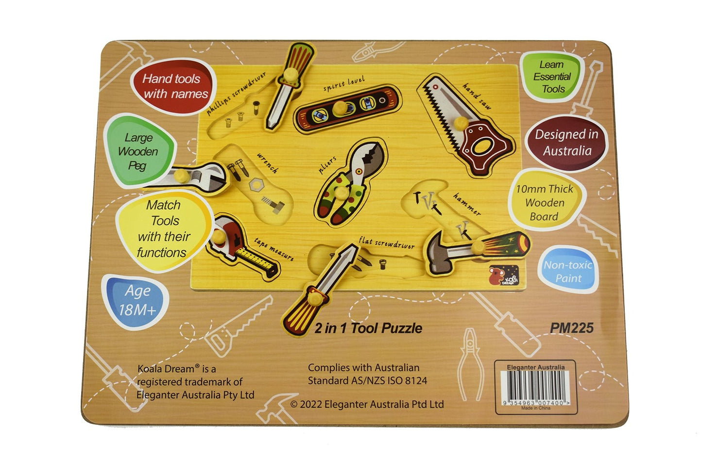 2 IN 1 TOOLS PEG PUZZLE - Bamboo Sprout
