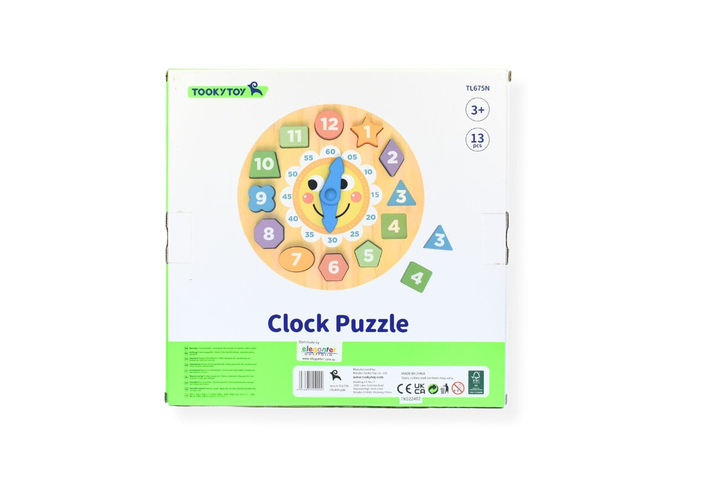 MY FOREST FRIENDS WOODEN CLOCK SHAPE SORTER PUZZLE - Bamboo Sprout