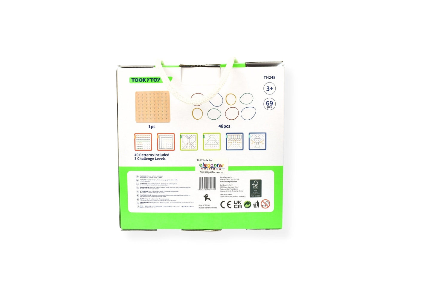 CREATIVE RUBBER BAND GEOBOARD PATTERN PUZZLE GAME - Bamboo Sprout