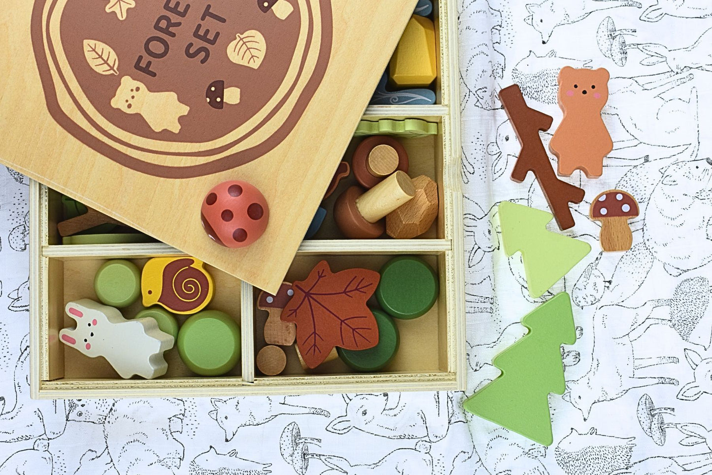 MY FOREST FRIENDS WOODEN FOREST SET - Bamboo Sprout