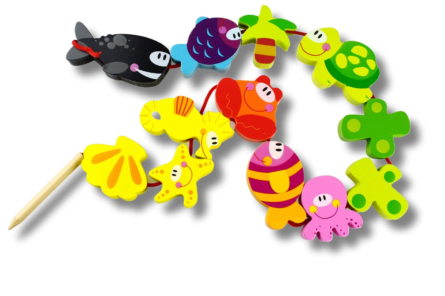 LACING BLOCKS - MARINE ANIMALS - Bamboo Sprout