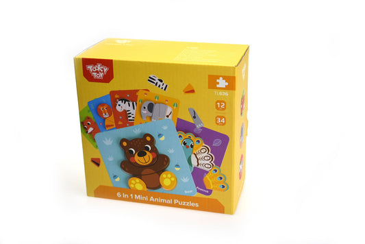 6 IN 1 MINI ANIMAL PUZZLE - Bamboo Sprout