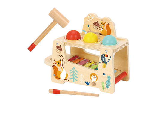 POUND & TAP BALL BENCH WITH XYLOPHONE - Bamboo Sprout