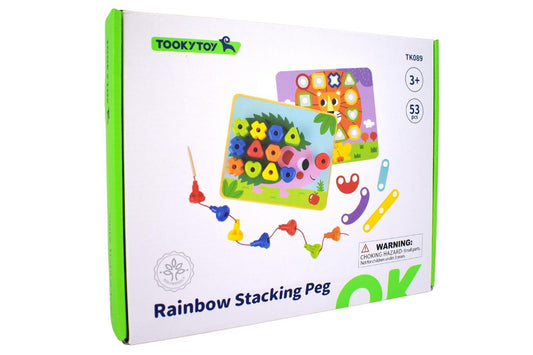 RAINBOW STACKING PEGS - Bamboo Sprout