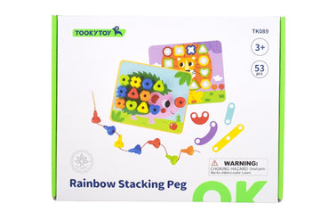 RAINBOW STACKING PEGS - Bamboo Sprout