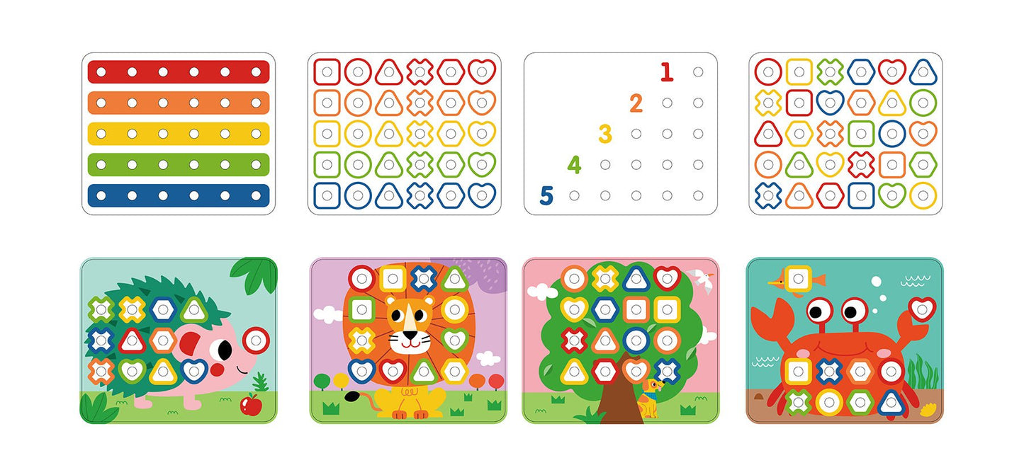 RAINBOW STACKING PEGS - Bamboo Sprout