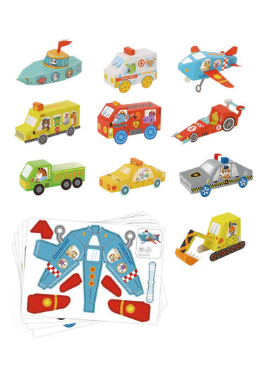 3D PAPER MODEL VEHICLES CRAFT KIT - Bamboo Sprout