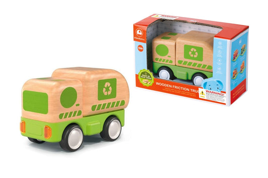 WOODEN FRICTION TRUCK RECYCLING WITH SOUND AND LIGHT - Bamboo Sprout