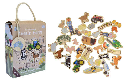FRIDGE FRIENDS AUSSIE FARM MAGNETS 35PCS