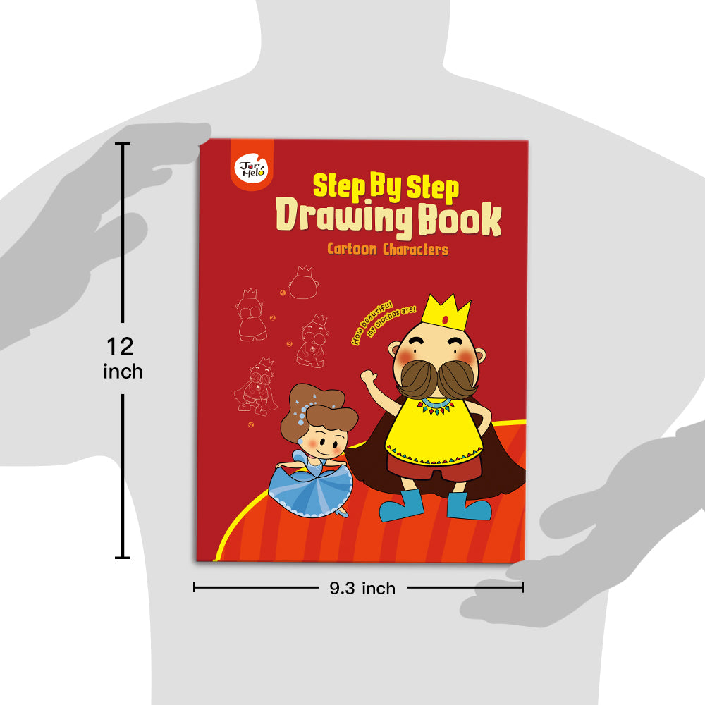 DRAWING BOOK-CARTOON CHARACTERS (STEP BY STEP)